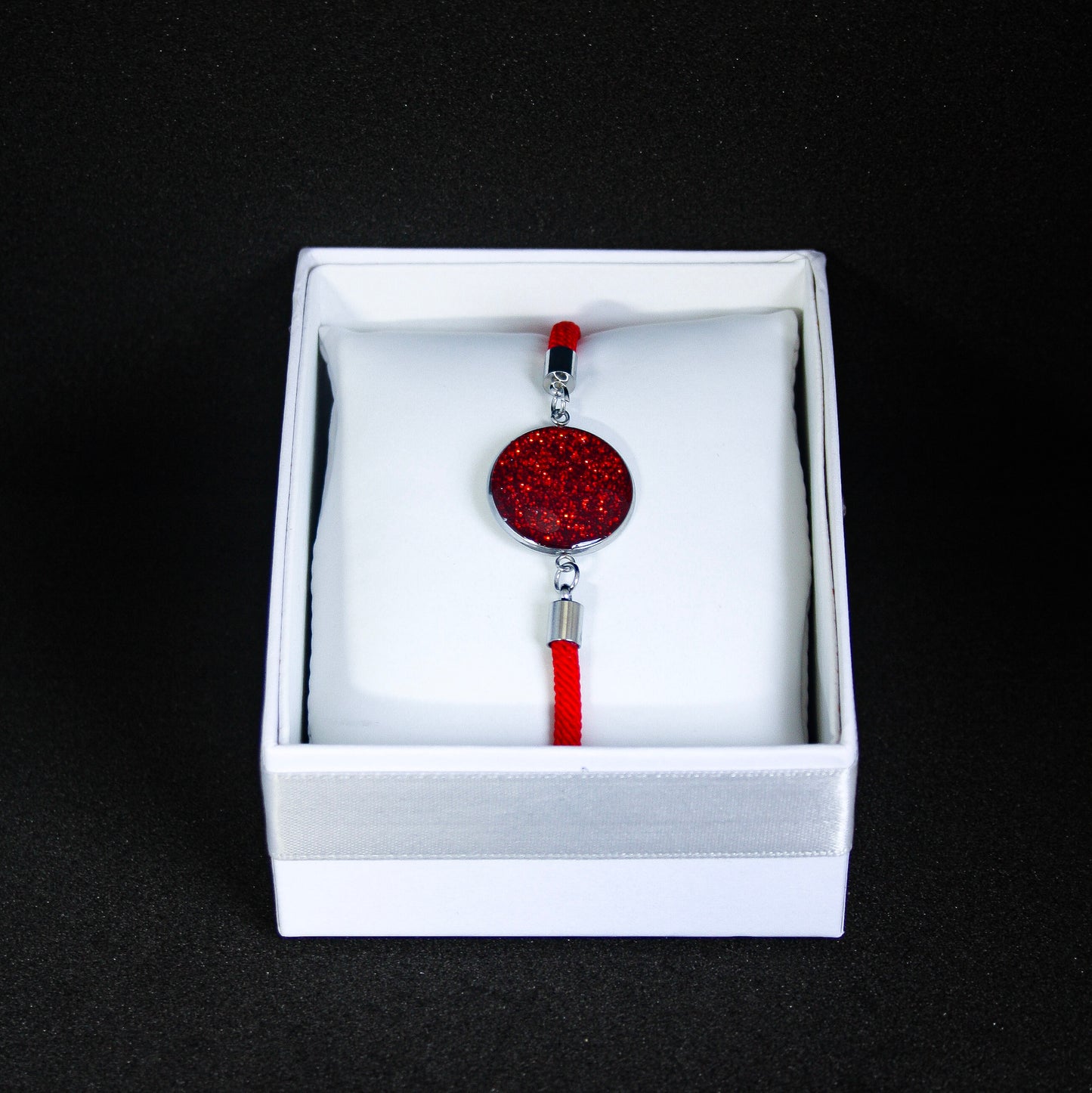 Bracelet rouge pailleté