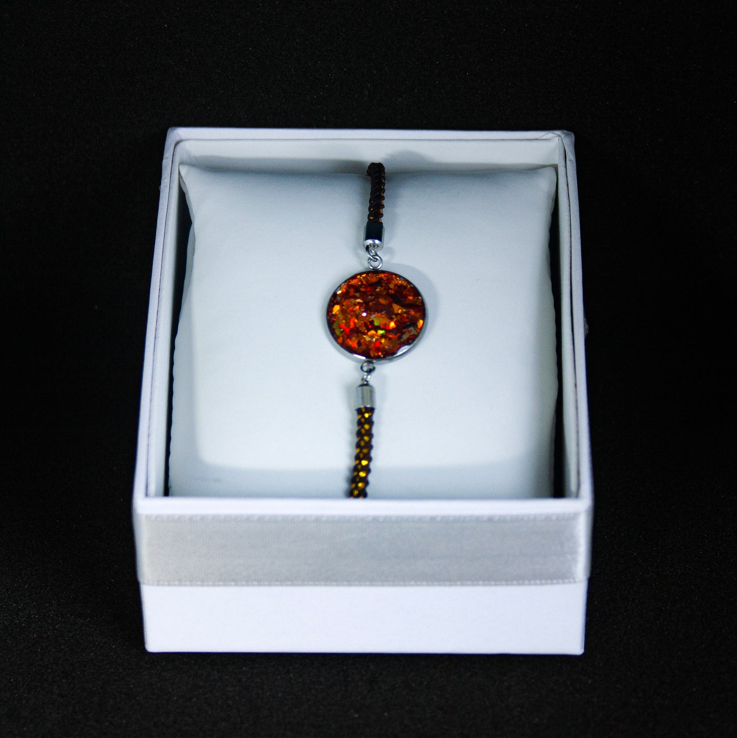 Bracelet paillettes cuivrées