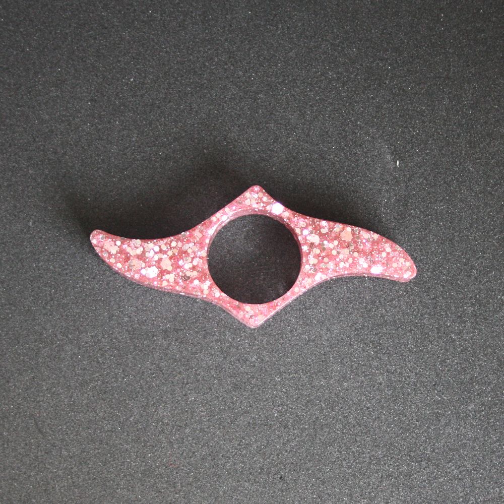 Bague de lecture rose paillettes