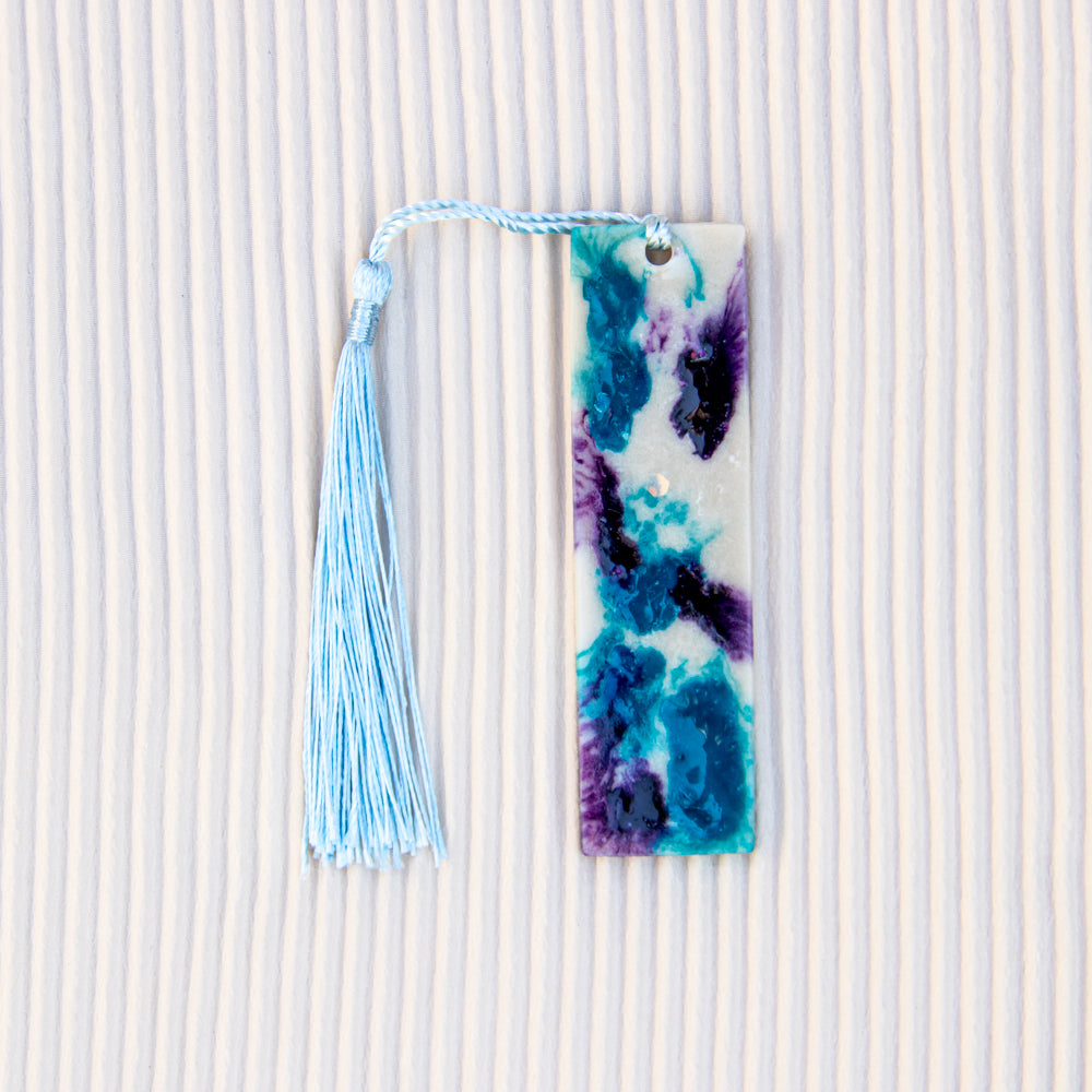 Marque-pages bleu et violet