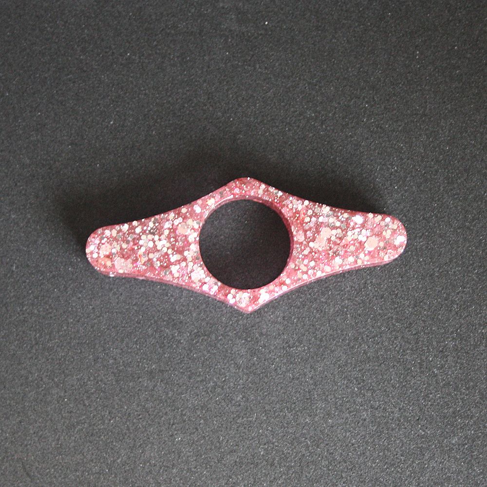 Bague de lecture rose paillettes