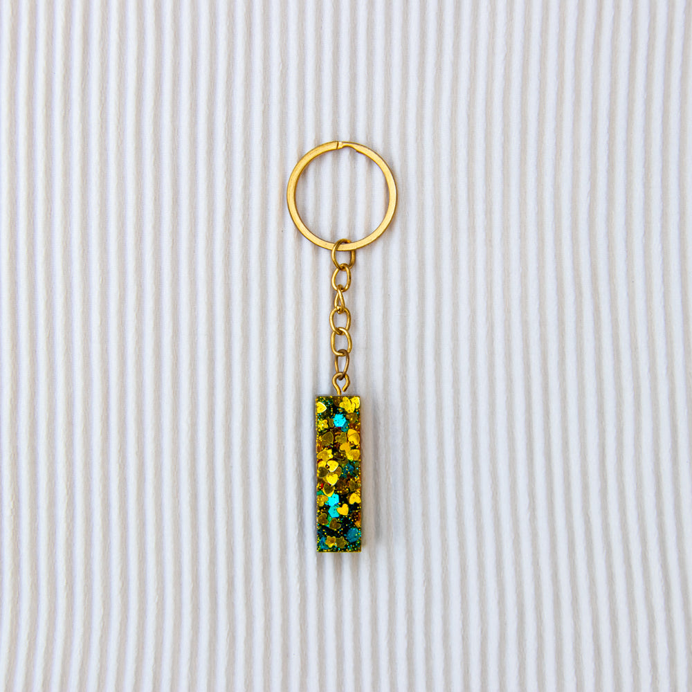 Porte-clés lettre I paillettes