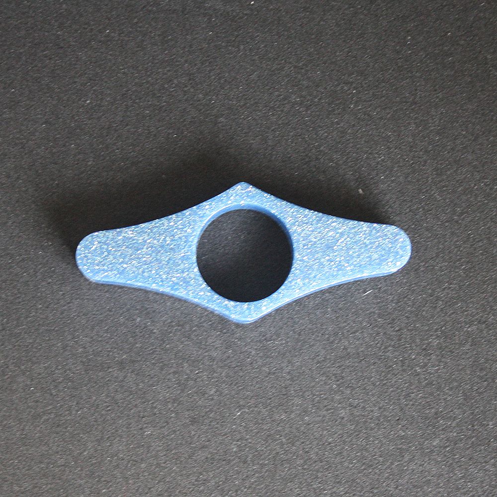 Bague de lecture bleu paillettes