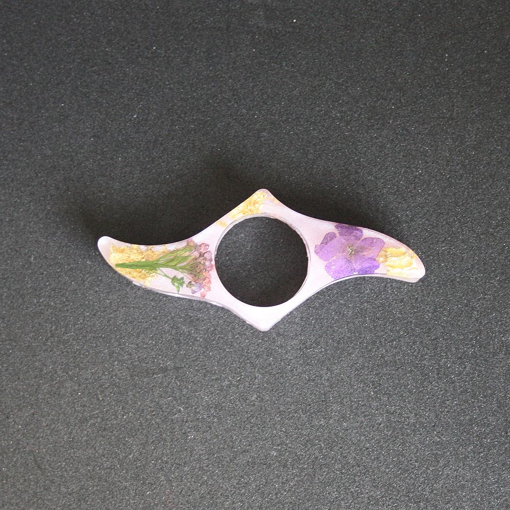 Bague de lecture fleurs séchées