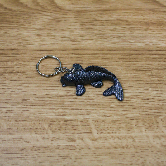 Porte clés poisson noir paillettes