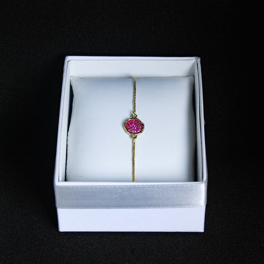 Bracelet rose paillettes