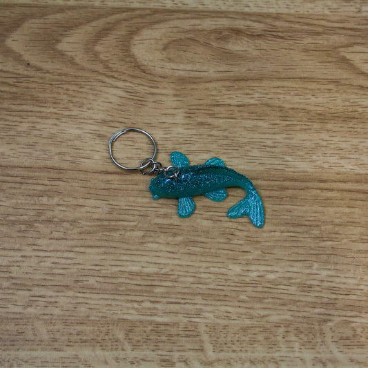 Porte clés poisson turquoise paillettes