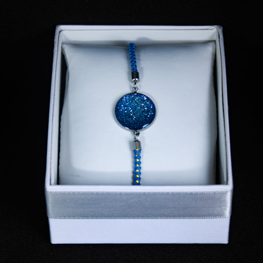 Bracelet bleu pailleté