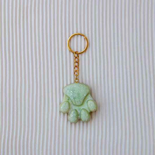 Porte clés patounette vert pastel